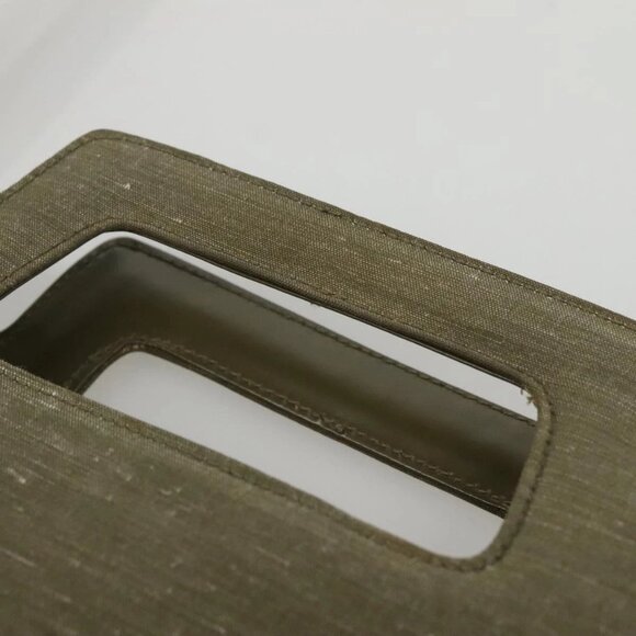 Salvatore Ferragamo Gancini Shoulder Bag Canvas Khaki Auth 117786 - Picture 8 of 16